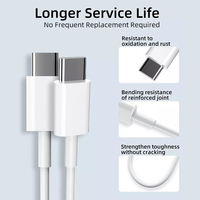Câble de charge rapide USB-C vers USB-C 3A 60W personnalisé en gros, 1M 2M 3M, pour téléphones mobiles iPhone 17 Pro et Android