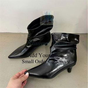 Botines de Mujer con Tacón de Bloque, Estilo Casual, Vaquero, para Montar a Caballo - Product Image 4