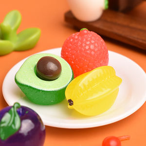 Miniaturas de Fresa, Lichi y Piña, Frutas Sintéticas Mixtas, Cabujón Plano de Resina para Accesorios de Joyería DIY - Product Image 4