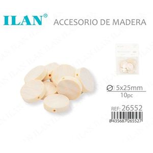 ILAN - Accesorio de Disco de Madera de 5x25 mm, 10 Piezas, para Manualidades y Bricolaje - Product Image 3