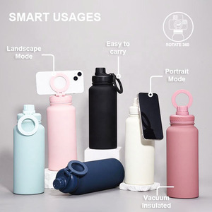 Custom logo 25oz 32oz Sport Portable Double Wall 1L <b>Flasks</b> magsafe Water <b>Bottle</b> Thermos Magnetic Phone Holder Lids Wholesale - Product Image 6