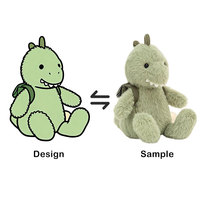 Meilleures ventes de peluches dinosaure panda éléphant pour enfants, cadeau d'anniversaire, chiot loup doux avec sac à dos, jouets en peluche