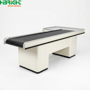 Wood Grain Retail <b>Checkout</b> <b>Counter</b> Cashier POS <b>Counter</b> Modern Store Payment Desk for Supermarket and Retail Store - Product Image 3