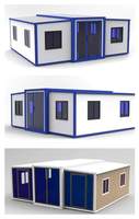 Portable petite maison unité de vie compacte avec cuisine salle de bain villa mobile design moderne avec de grandes fenêtres en verre concept ouvert