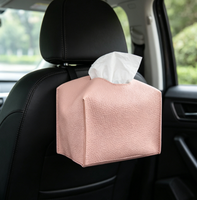 Tempat Tisu Lipat Bentuk V Kulit Mewah Portabel untuk Mobil Grosir