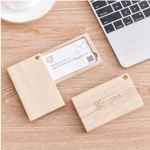 Business card storage box personality creative fashion high-grade wooden men and women portable business card holder