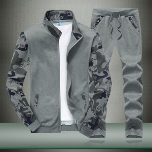 Rnshanger Heren Herfst Trainingspak Nieuwe Sport Camouflage Trui Broek Set Casual Lange Mouwen Jas Opstaande Kraag Set - Product Image 3