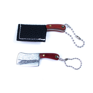 Cuchillo de bolsillo Damasco, mini cuchillos de chef EDC, juego de cuchillos pequeños, cortador tipo machete, llavero para abrir paquetes, abridor de cajas - Product Image 2