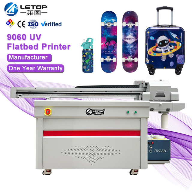 LETOP Manufacturer 90x60CM UV Flatbed Printer Machine Acrylic Large Format Flat Uv Printer