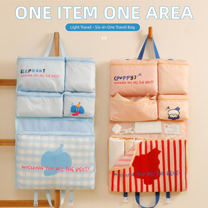 HANFEIZI Patrón de moda Diseñador Equipaje y bolsas de viaje 6 en 1 Bolsa de viaje multifunción de viaje - Product Image 2