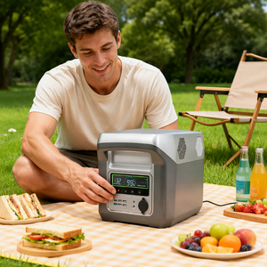 Station d'alimentation portable 2000W 2201Wh, batterie solaire LiFePO4 220V, démarreur à onde sinusoïdale pure haute capacité - Product Image 6