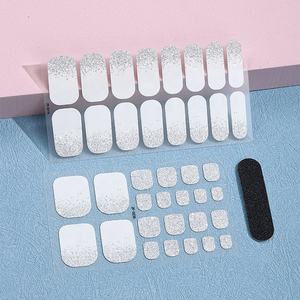 Autocollants à <span class=keywords><strong>prix</strong></span> d'usine OEM vente en gros Design coloré <span class=keywords><strong>Gel</strong></span> vernis à ongles pieds orteils autocollants en aluminium pour orteils beauté des ongles - Product Image 3