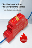 Boîte de distribution automatique de protection contre la foudre à aérosol chaud montée sur rail, dispositif d'extinction d'incendie du moteur monté sur véhicule