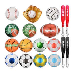 2025 New Hot Thể Thao Chủ Đề 18Inch Vòng Bóng Hình Dạng Trẻ Em Đồ Chơi Bóng Chày Bat Lá Bóng Cho Sinh Nhật Đảng Trang Trí Nguồn Cung Cấp - Product Image 2