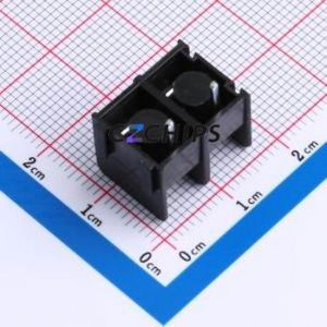 MX7620-7.62-02P-BK01-Cu-S-A Barrier Terminal Block Through hole,P=7.62mm Connector Two Sides 7.62mm 1x2P Straight Pin - Product Image 2