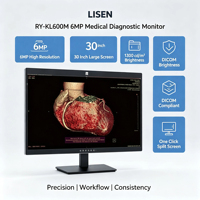 Écran LCD TFT avec interface DVI, luminosité 1300 cd/m², rétroéclairage LED, rapport d'aspect 16:10, garantie 1 an pour les hôpitaux