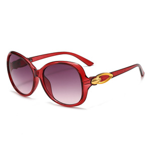Lunettes de soleil à monture large UV400 pour femmes, protection solaire, monture en PC, type 3 verres - Product Image 5