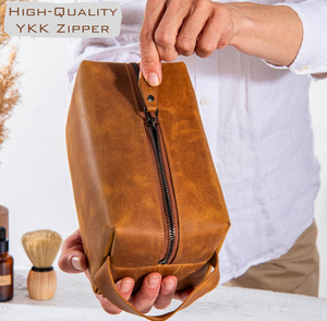 Großhandel benutzer definierte Logo personal isierte Männer PU Leder Kultur beutel Groom smen Geschenke Jubiläums geschenk für ihn Abschluss geschenk - Product Image 4