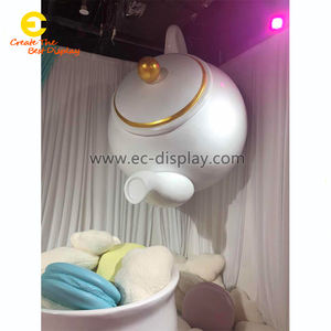 Escultura de tetera gigante personalizada tienda de exhibición visual merchandising accesorios decorativos para tazas - Product Image 6
