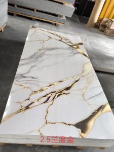 Tấm ốp tường PVC giả đá bóng cao cấp, họa tiết liên tục, tấm ốp tường tre than hoạt tính dùng trang trí nội thất biệt thự - Product Image 2