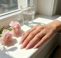 Extensions d'ongles à presser en ABS, longues, style français, forme amande, pré-conçues, réutilisables, avec colle, pour usage en salon de manucure