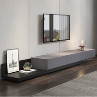 Meuble TV moderne avec rangement rétractable multifonctionnel de style nordique
