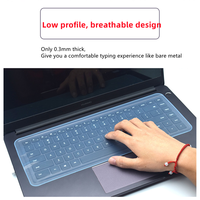 Housse de clavier universelle pour ordinateur portable avec pavé numérique, protection de clavier ultra-fine en silicone imperméable