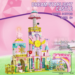 Cadeaux de noël princesse château bloc de construction ensemble Offre Spéciale dessin animé château bricolage assemblage jouet 3D Puzzle pour filles <span class=keywords><strong>maison</strong></span> de poupée - Product Image 4
