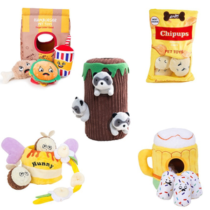 Instagram Style Design Cartoon Pattern Pet PetPetJoy <b>Plush</b> Toy Sound-making Food Hiding Self-Entertaining Boredom-Relieving - Product Image 5