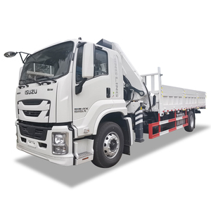 รถบรรทุกอีซูซุ 4*2 แบบพื้นเรียบพร้อมเครนพับได้ รถบรรทุกติดเครนแบบพับเก็บได้ - Product Image 1