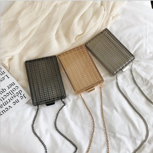 Sacchetto di spalla delle donne in metallo cava <span class=keywords><strong>oro</strong></span> gabbie piazza di <span class=keywords><strong>sera</strong></span> della frizione delle signore festa di nozze di lusso crossbody della borsa della borsa - Product Image 6