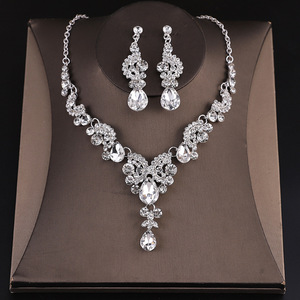 Conjunto de Collar y Pendientes de Cristal para Novia, Joyería a Juego con Vestido de Novia, Accesorios para Vestidos de Gala - Product Image 5