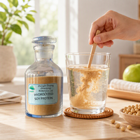 Poudre de protéines de soja hydrolysées de qualité supérieure, haute pureté, additif alimentaire soluble, acides aminés, approvisionnement en vrac pour la nutrition, vente en gros