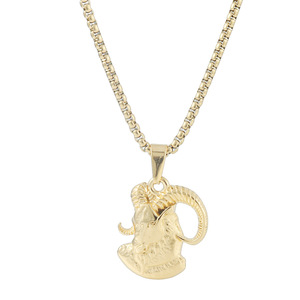 Stainless Steel Animal Antelope Pendant <b>Silver</b> Gold Themed Pendants For Men And Women 122044 - Product Image 5