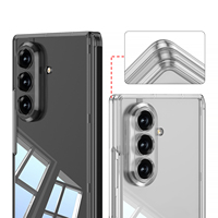 Étui magnétique transparent GKK Original de haute qualité pour Z Fold 7 et Z Fold 8 – Protection antichoc, étanche, 360°, avec bande élégante