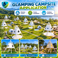 Cabane en bois triangulaire portable, maisonnette moderne pour jardin, complexe hôtelier et projet de camping