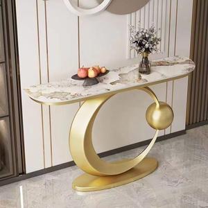 Table Console Design Luxe Léger, Étroite en Pierre Frittée <span class=keywords><strong>pour</strong></span> Entrée, Meuble <span class=keywords><strong>d</strong></span>'Appoint Élégant <span class=keywords><strong>pour</strong></span> Salon Face à la Porte - Product Image 2