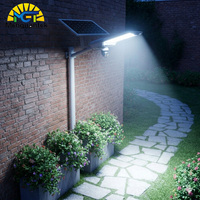 Lampe solaire de sécurité extérieure 4G Wifi tout-en-un avec caméra CCTV, vision nocturne, détection de mouvement, audio bidirectionnel et cloud