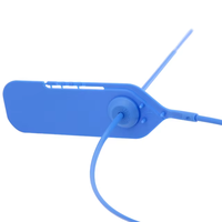 Sceau de sécurité en plastique jetable à serrage rapide avec code-barres et insert de puce métallique