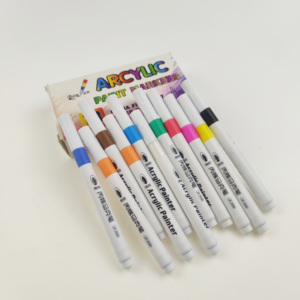 Stylos à pointe feutre personnalisés avec logo OEM, encre liquide à base d'eau, pour peinture et dessin DIY, ensemble de marqueurs à peinture acrylique - Product Image 2