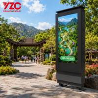Totem Pubblicitario da Esterno con Display LCD 4K, Lettore Pubblicitario Android CMS, Chiosco Commerciale Impermeabile IP65