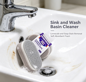 Gray White Thickened Dishwashing <b>Sponge</b> Scouring Pad Kitchen Use for Cleaning Household Pots Silver Spray Kitchen <b>Sponge</b> - Product Image 4