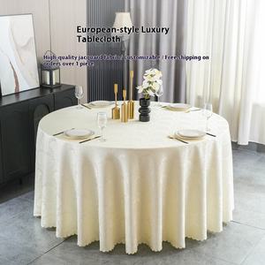 Dabipai Jacquard Wellington Runde Große Tischdecke für Heim- und Hotelgebrauch Gewebte Technik für Restauranttische - Product Image 2