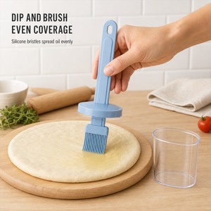Pinceau à huile en silicone 2-en-1 avec bouteille, qualité alimentaire, résistant à la chaleur, réutilisable pour la cuisson, le badigeonnage, le barbecue et l'utilisation en cuisine - Product Image 4