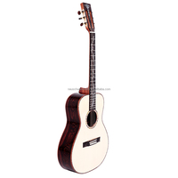 All Solid Acoustic Guitar 40 Inch 5A European Spruce Cocobolo Acoustic Guitar High End Solid Wood Guitar