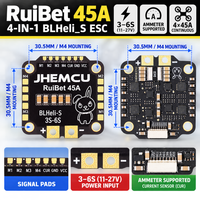 ESC Brushless 4-en-1 JHEMC RuiBet (45A/55A/60A/65A) pour Drones RC FPV Racing Quads, Ampèremètre, BLHELI_S 30.5mm M4