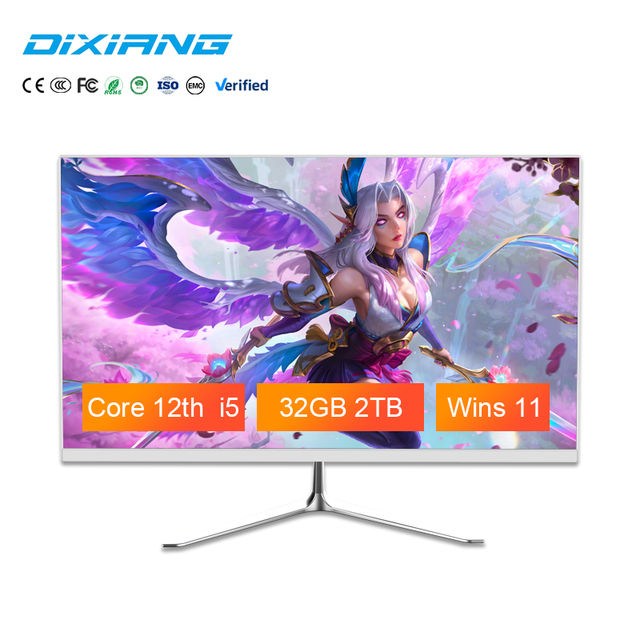 DIXIANG All-in-One Brand New Cheap 23.8" Core I5 12450h Laptop AIO Business Gaming Barebone Laptop 8GB RAM 512GB SSD Desktop