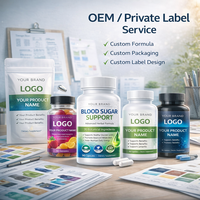 Cápsulas de Apoyo a la Glicemia de Marca Privada, Suplemento Herbal para el Equilibrio de la Glucosa, 20 Ingredientes Botánicos, Suplemento Dietético OEM ODM