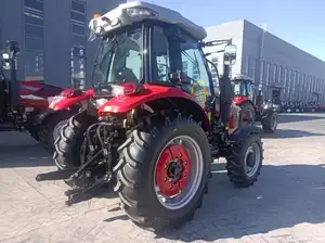 Peralatan pertanian 90hp 110hp roda traktor pertanian 4*4 traktor untuk pertanian