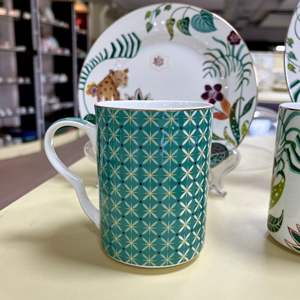 <span class=keywords><strong>Taza</strong></span> de café con leche de 380Ml de cerámica a juego de color verde de la serie del tigre de estilo sudamericano - Product Image 2